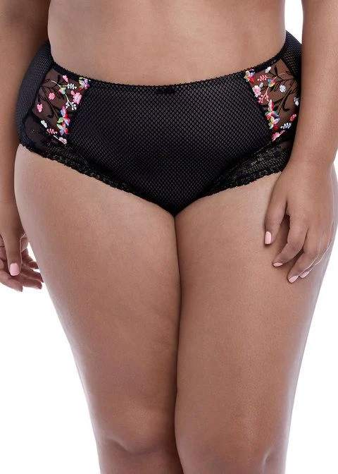 Elomi Charly trusse, sort med blomster og mesh