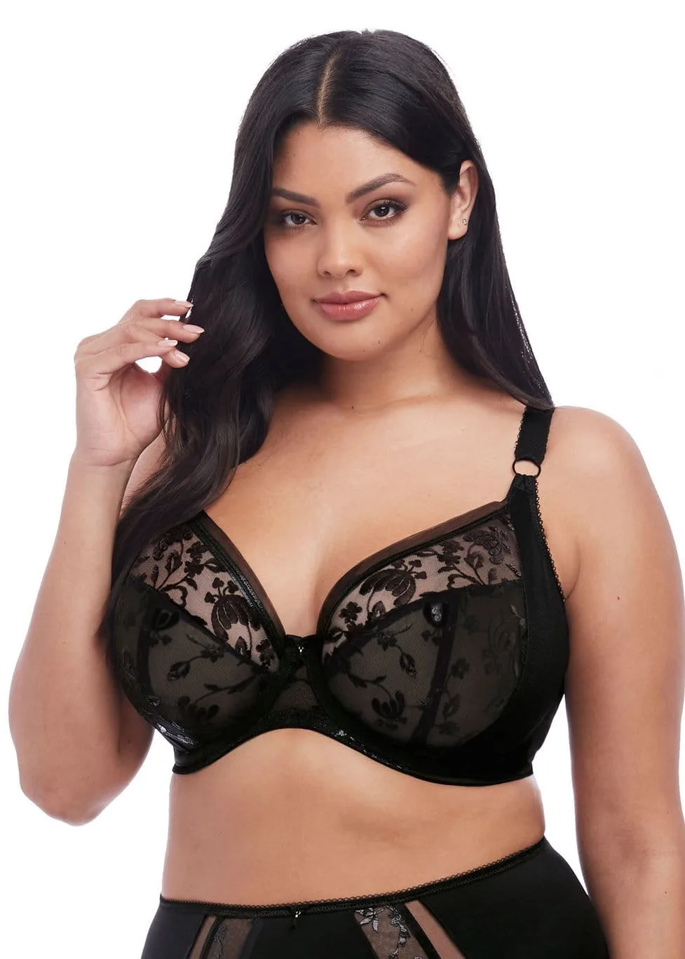 Elomi Roxanne Plunge BH, Sort - Billede 2