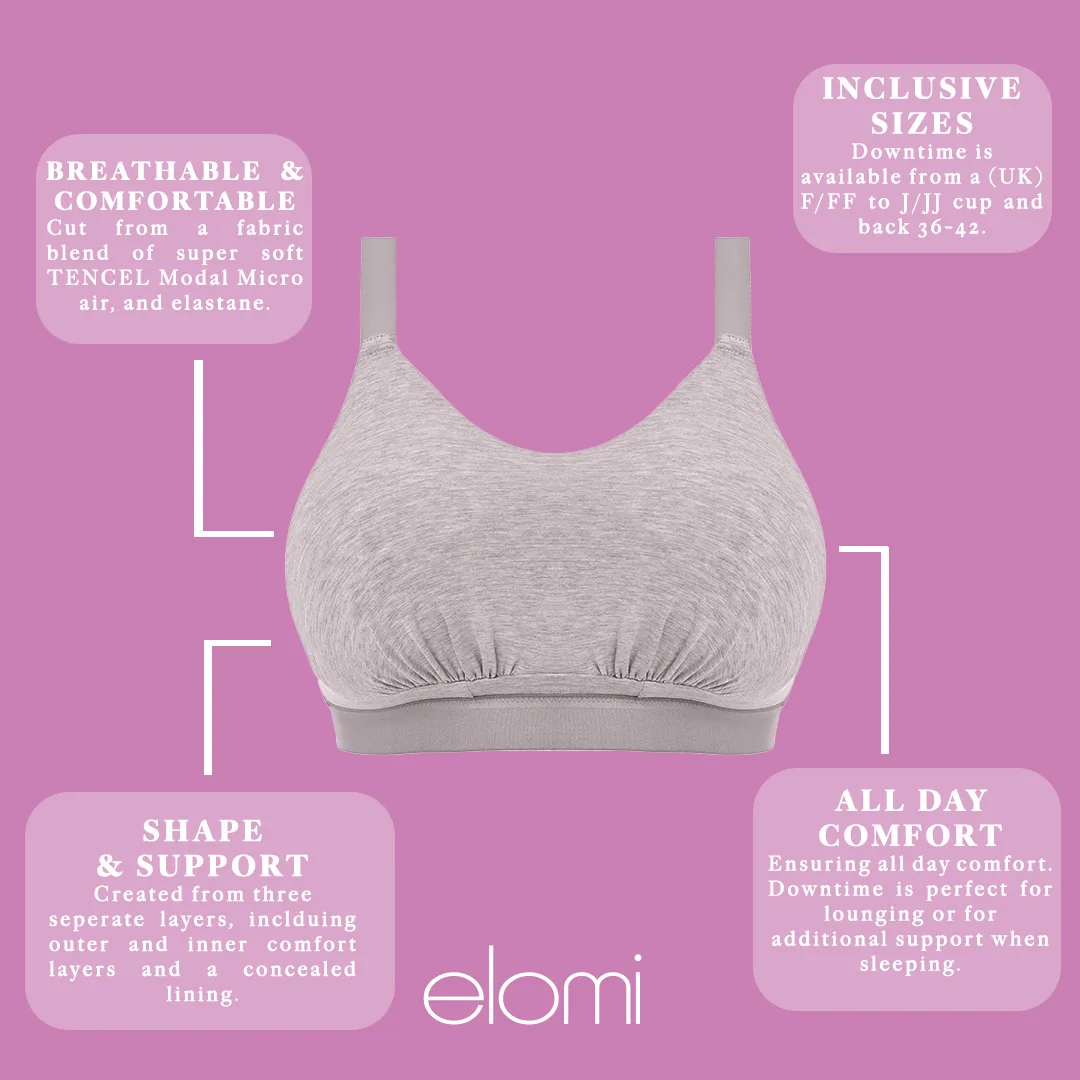 Elomi Downtime bøjlefri bralette, grå - Billede 4