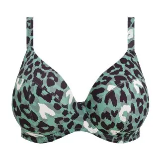 Elomi Jungle Bay Plunge bikini top med bøjle, Olive