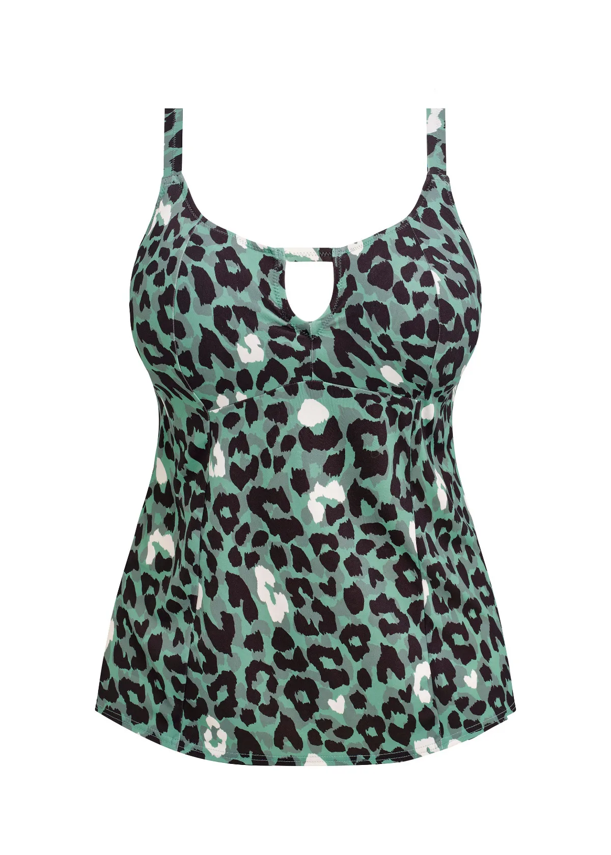 Elomi Jungle Bay Tankini top uden bøjle, Olive