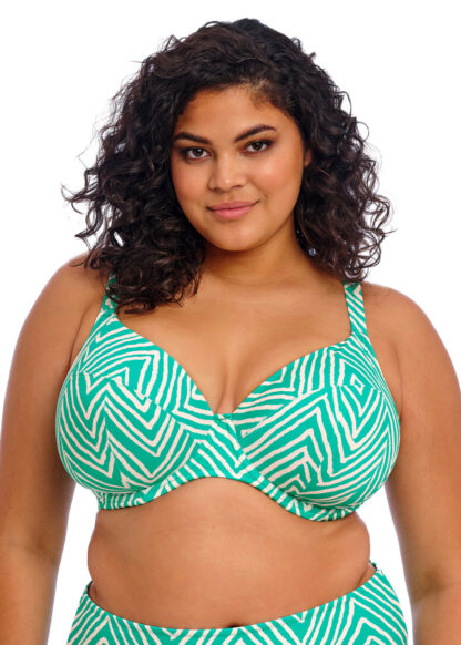 Elomi Fiji Falls Plunge Bikini Top med bøjle, Marine - Image 2