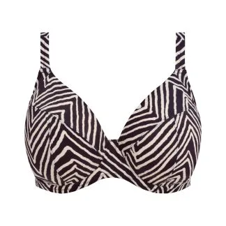 Elomi Fiji Falls Plunge Bikini Top med bøjle, Sort