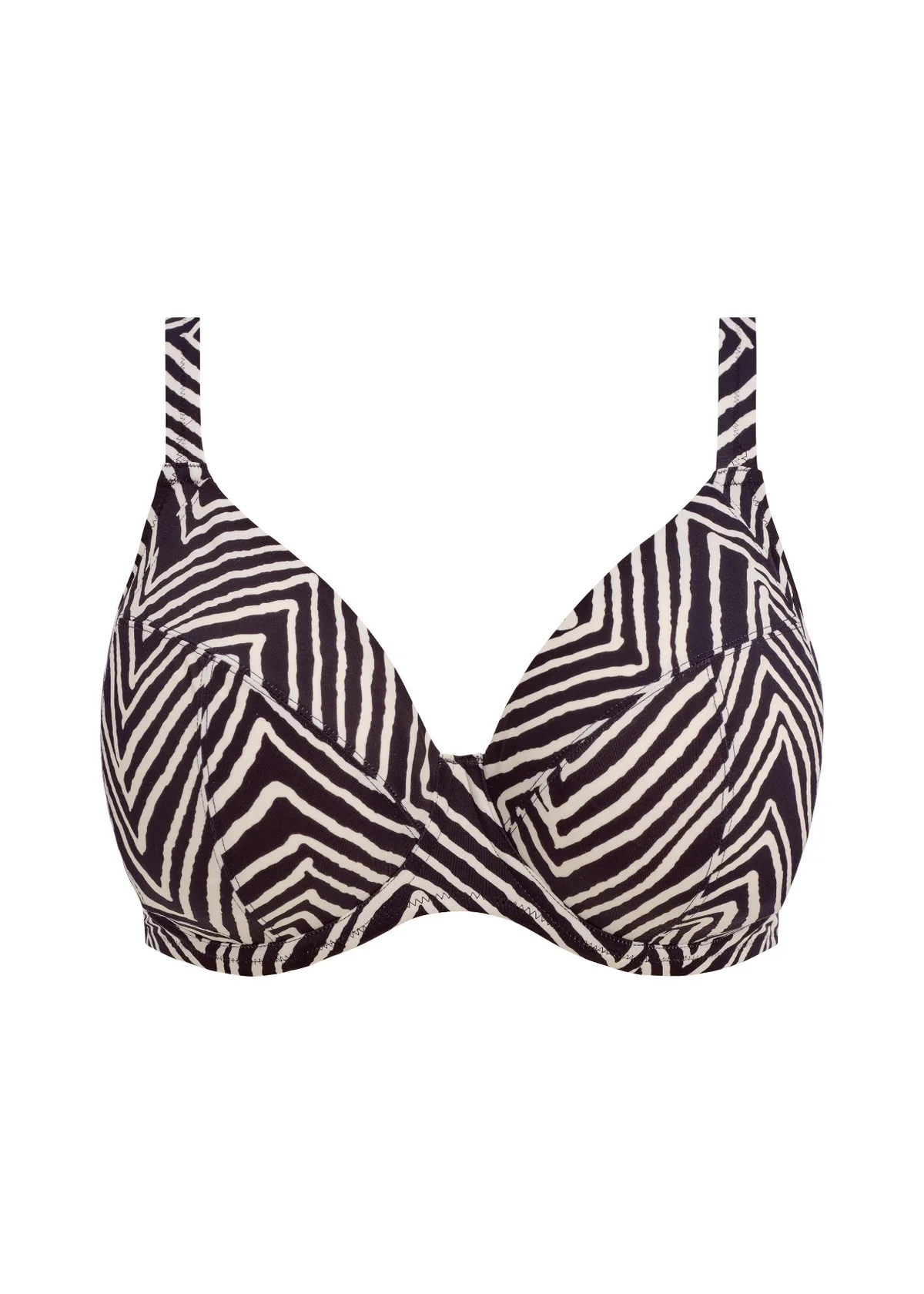 Elomi Fiji Falls Plunge Bikini Top med bøjle, Sort