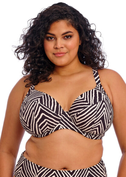 Elomi Fiji Falls Plunge Bikini Top med bøjle, Sort - Image 2