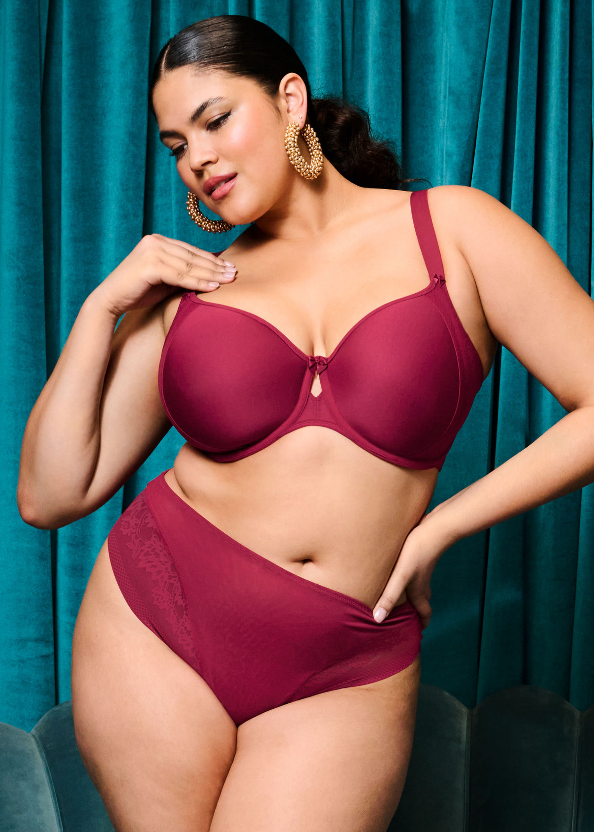 Elomi Nerina Rouge High Leg trusse, Rouge - Billede 6