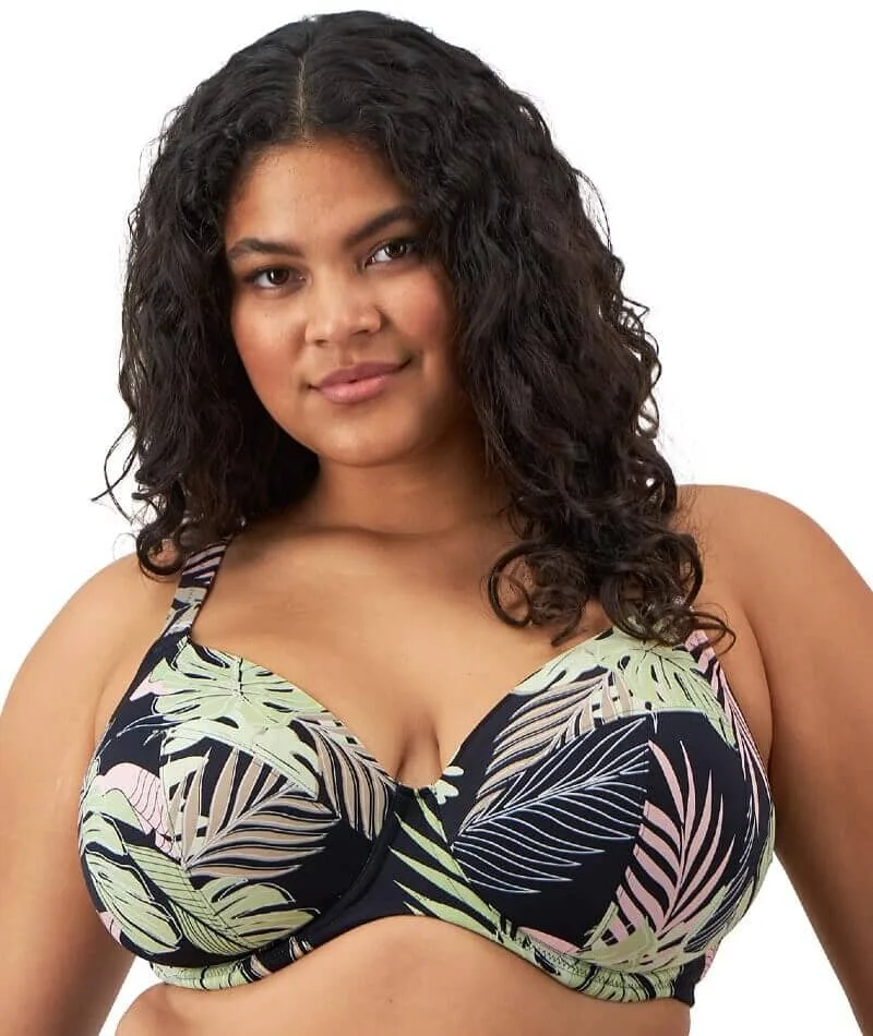 Elomi Swim Tropical Retreat Plunge Bikini Top med bøjle - Billede 2